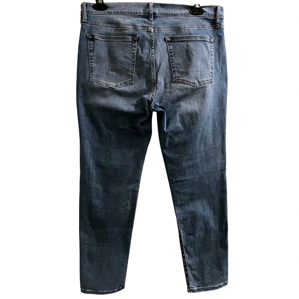 FRAME Le‎ High Straight Jeans Quirky Wash Blue Stretch Denim Size 31 Preppy Chic - Picture 3 of 10
